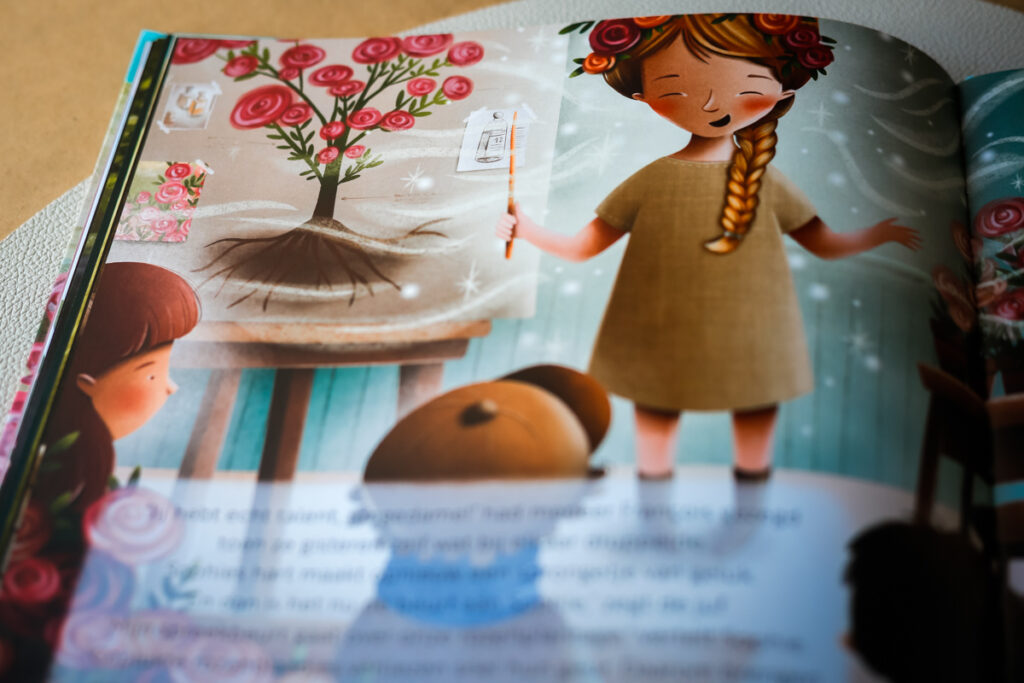 Sophie doet een spreekbeurt voor de klas