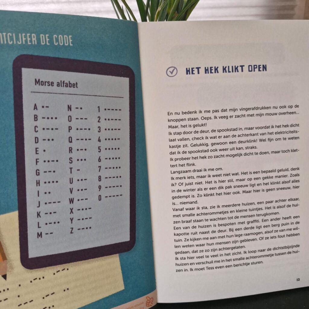 Morse kriskras door het boek