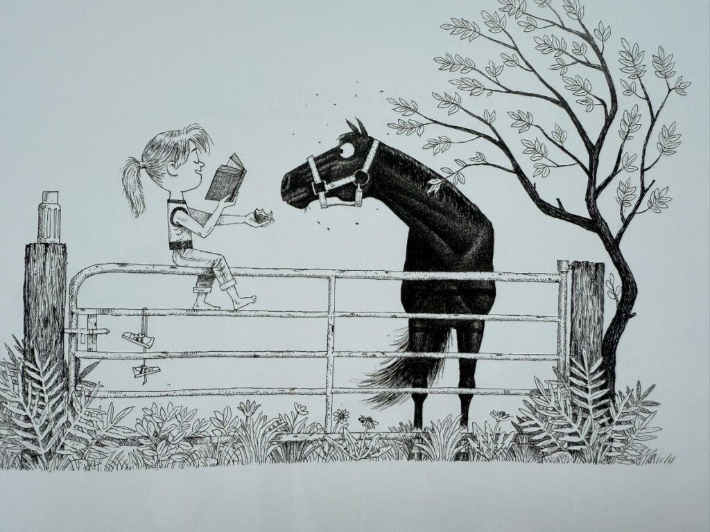 een meisje en haar paard