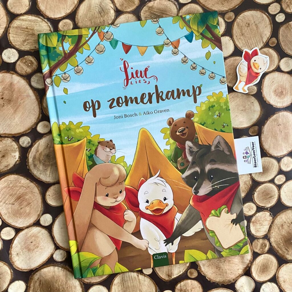 Lieve Lies op zomerkamp voorkant cover omslag kaft prentenboek juf joni