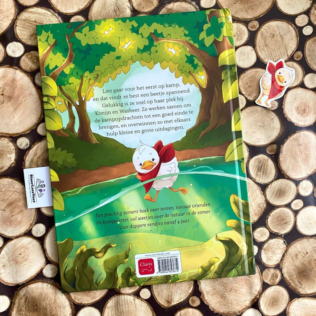 Lieve Lies op zomerkamp achterkant achterflap synopsis samenvatting cover omslag kaft prentenboek juf joni