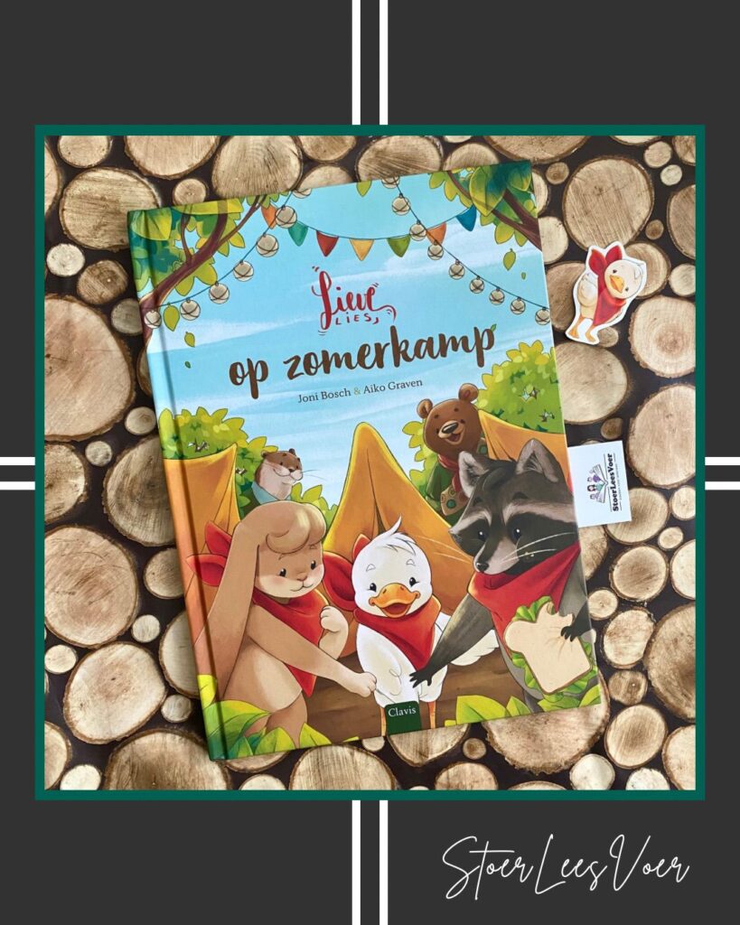Lieve Lies op zomerkamp voorkant cover omslag kaft prentenboek juf joni