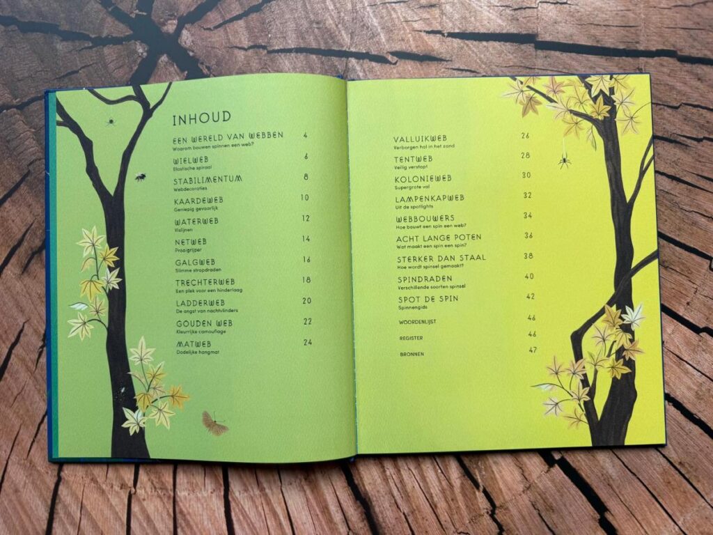 inhoudsopgave De geheime wereld van spinnenwebben