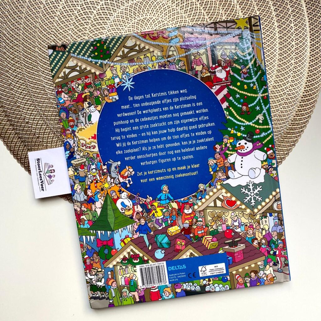 Waar zijn de kerstelfjes achterkant achterflap synopsis samenvatting cover omslag kaft zoekboek