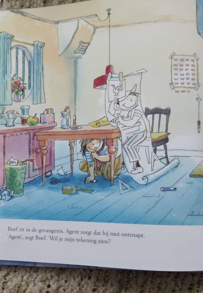 Eerste bladzijde agent en boef en de tekenstreken