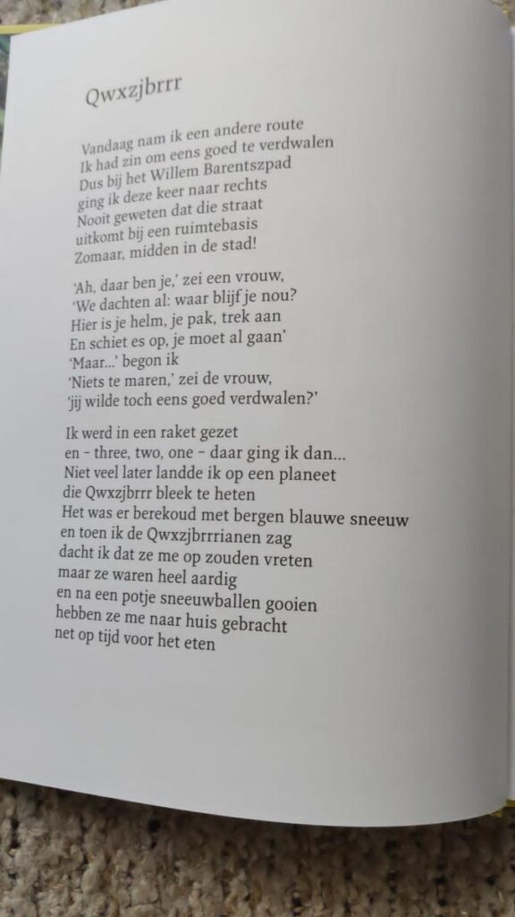 Eerste gedicht Plassen op schrikdraad