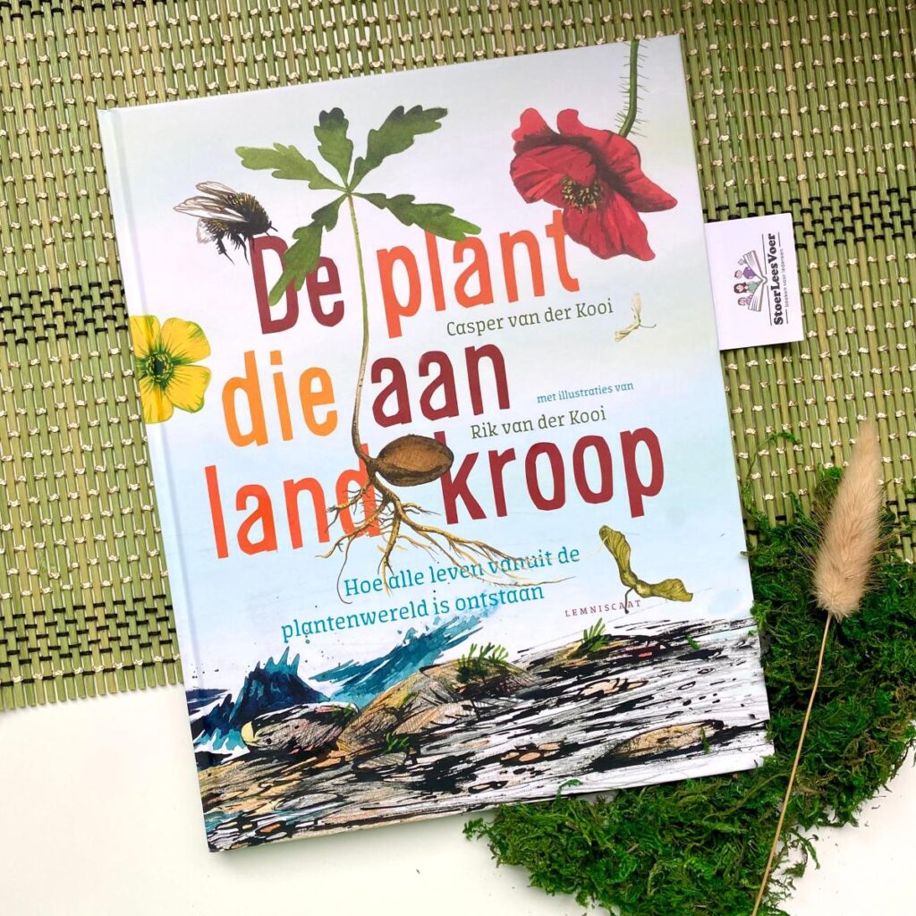 De plant die aan land kroop voorkant cover omslag kaft weetjesboek prenten van der kooi
