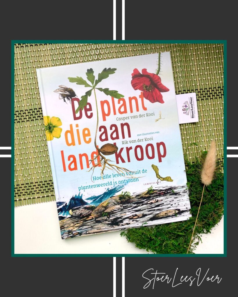 De plant die aan land kroop voorkant cover omslag kaft weetjesboek prenten van der kooi
