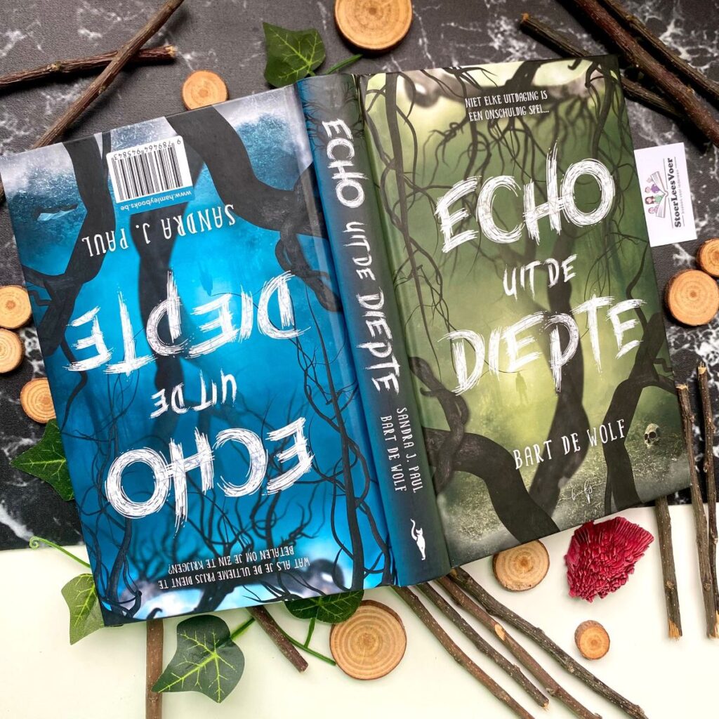 Echo uit de diepte voorkant cover omslag kaft sandra j paul bart de wolf jeugdhorror flipover