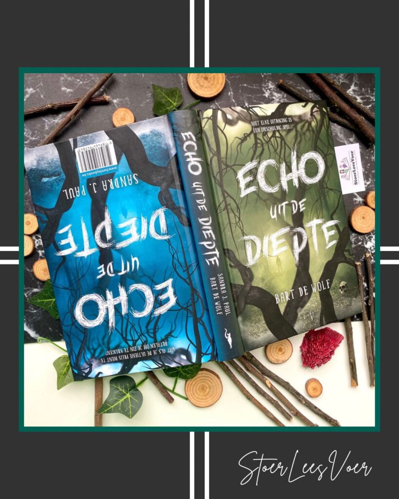 Echo uit de diepte voorkant cover omslag kaft sandra j paul bart de wolf jeugdhorror flipover