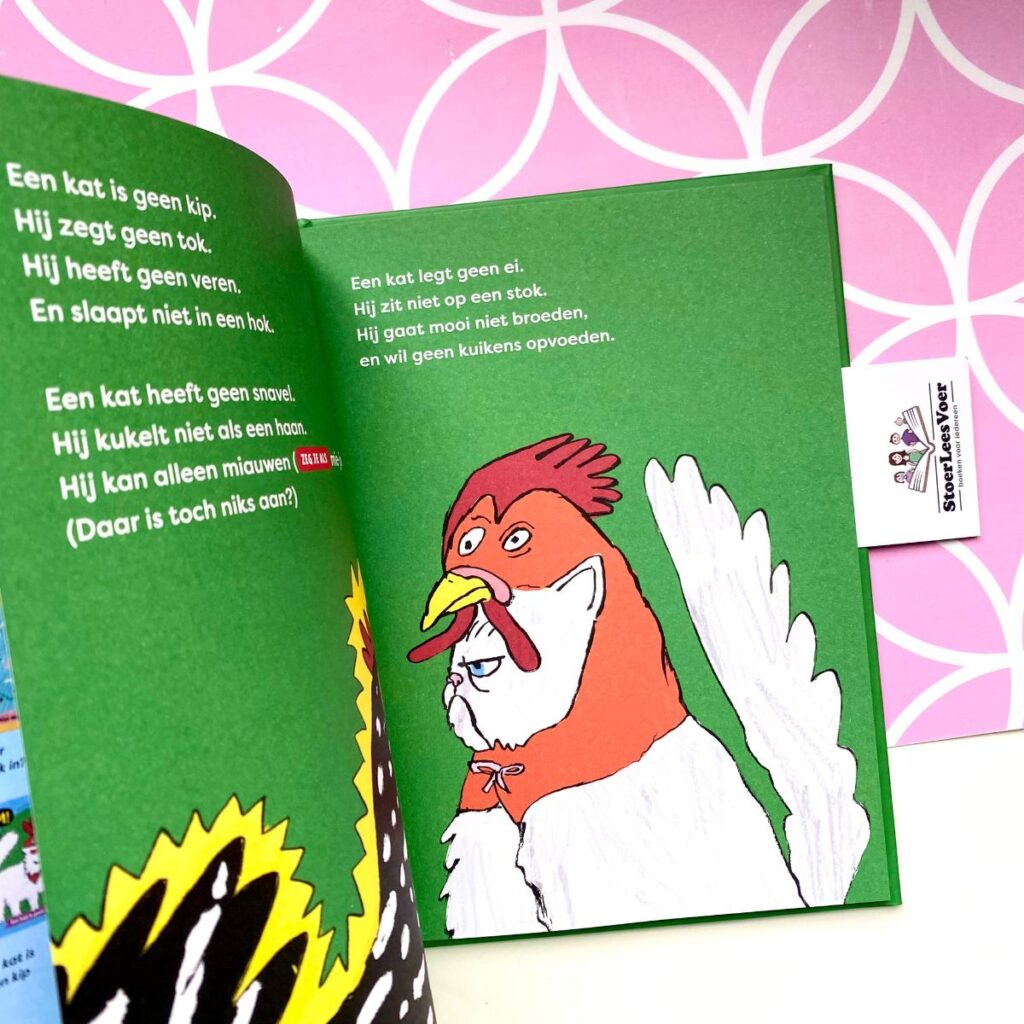 een kat is geen kip tekst en illustraties inkijk boek