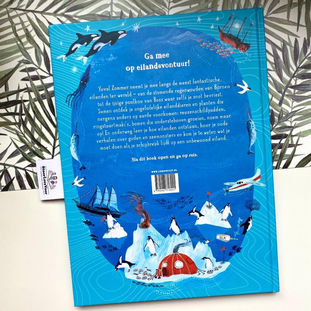 Onze eilanden yuval zommer achterkant achterflap synopsis samenvatting cover omslag kaft weetjesboek