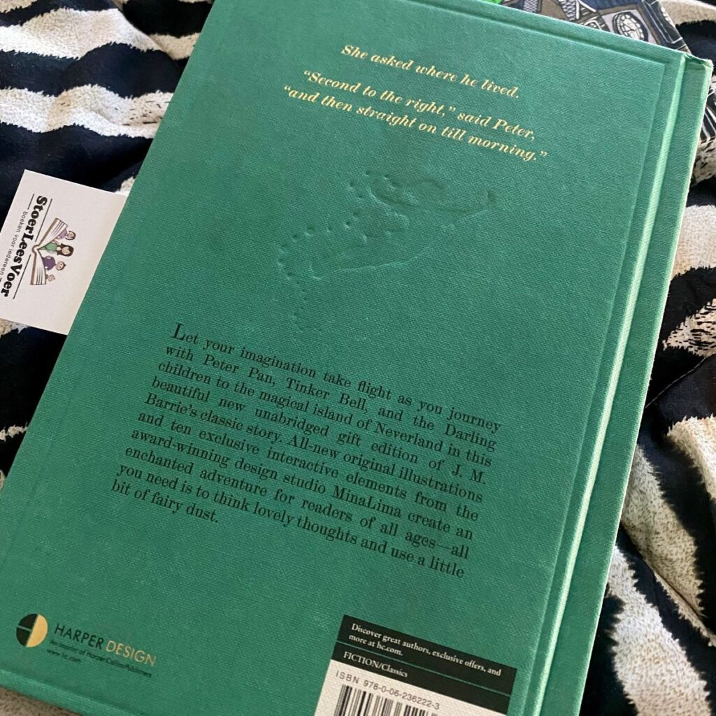 Minalima peter pan achterkant synopsis samenvatting kaft