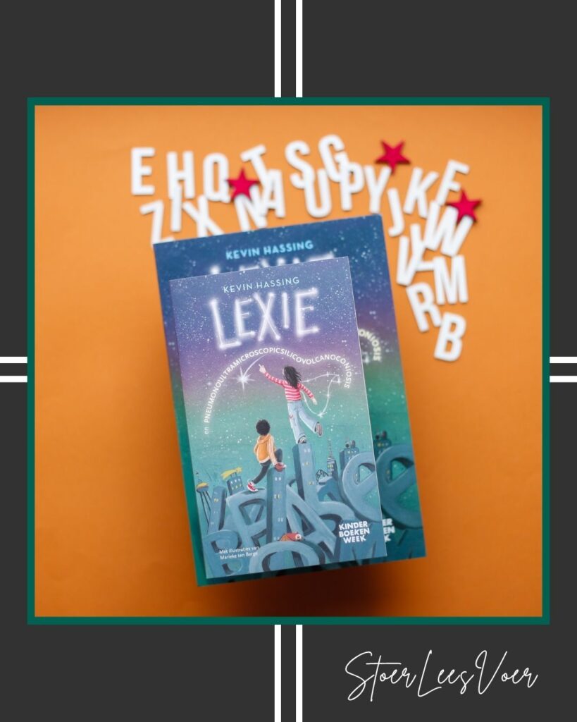 Kinderboekenweekgeschenk 2025 Lexie door Kevin Hassing en Marieke te Berge Met StoerLeesVoer kader voorkant cover omslag kaft