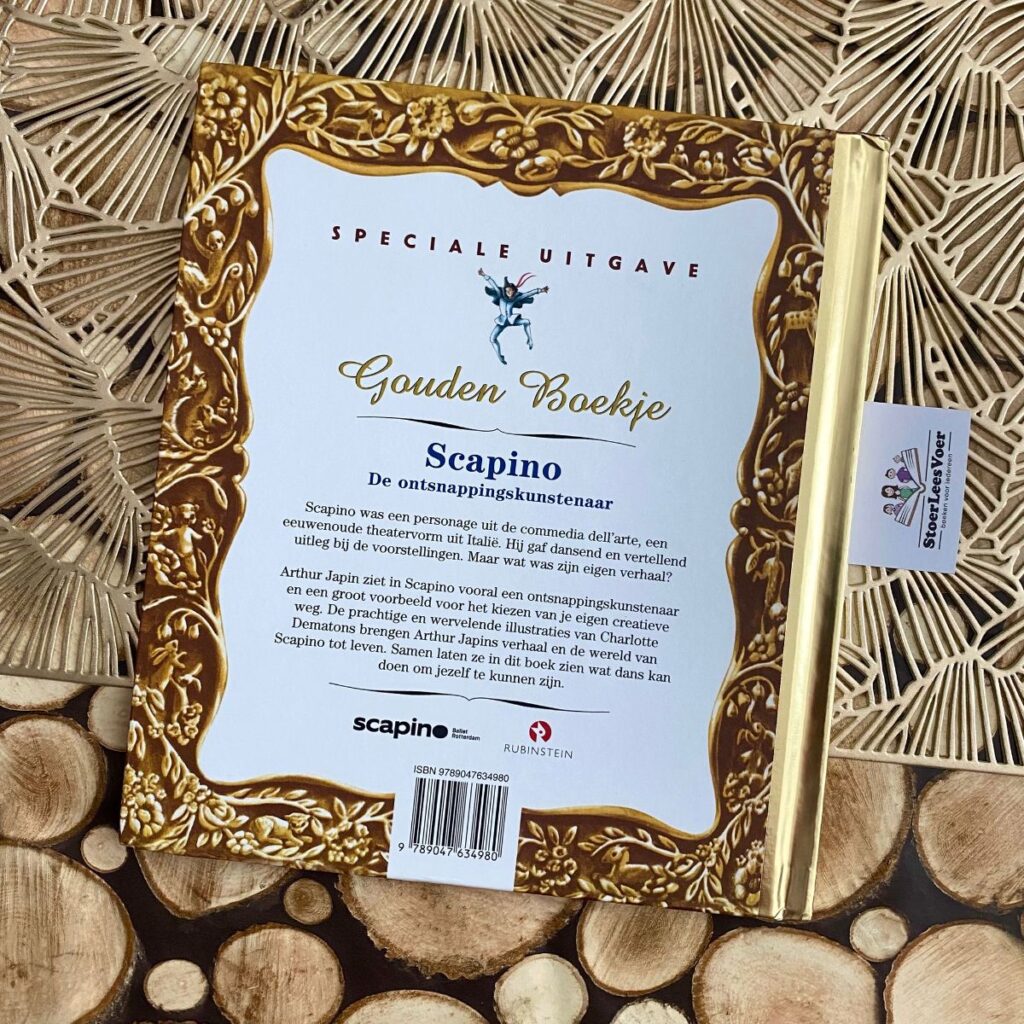 Scapino de ontsnappingskunstenaar een reuze gouden boekje cover omslag kaft achterkant achterflap synopsis samenvatting prentenboek met danser