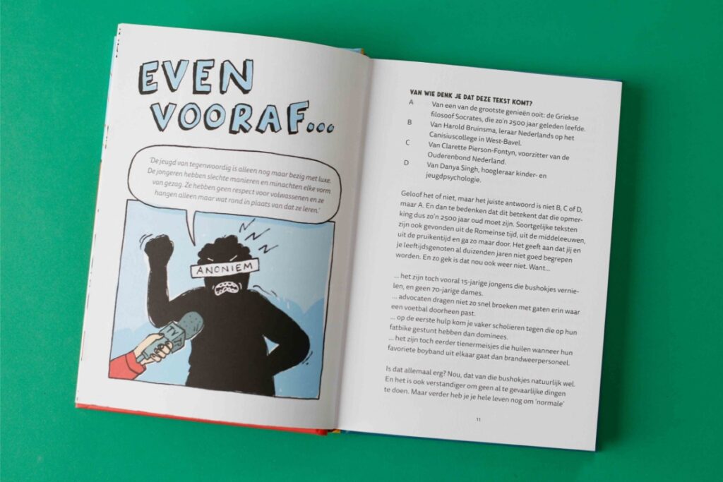 bladspiegel 1/3 Even vooraf, Jan Paul Schutten gaat in gesprek met zijn 14-jarige zelf