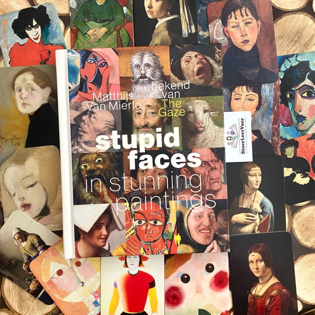 Stupid Faces in Stunning Paintings voorkant cover omslag kaft kunstboek van Matthijs Van Mierlo