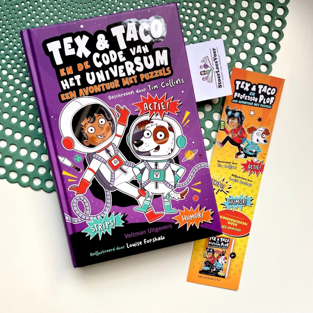 Tex & Taco en de code van het universum tim collins voorkant cover omslag kaft boek