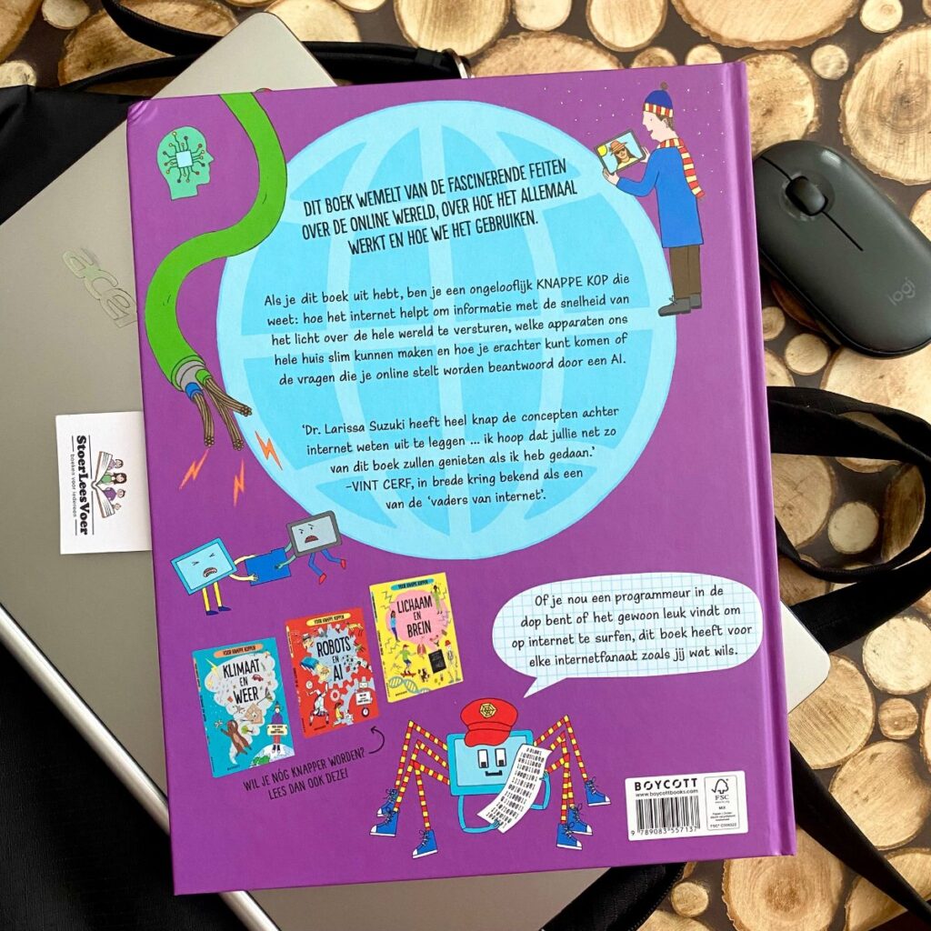 Computer en internet knappe koppen weetjesboek achterkant achterflap synopsis samenvatting cover omslag kaft