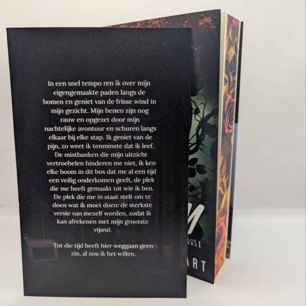 Achterkant art print tekst