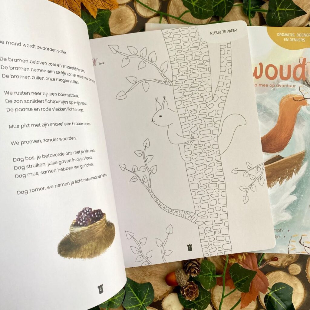 kleurplaat eekhoorn tijdschrift kinderen