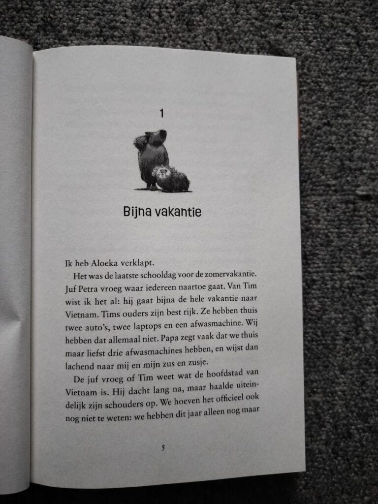 eerste bladzijde Willem Zoetelief de koning van Aloeka