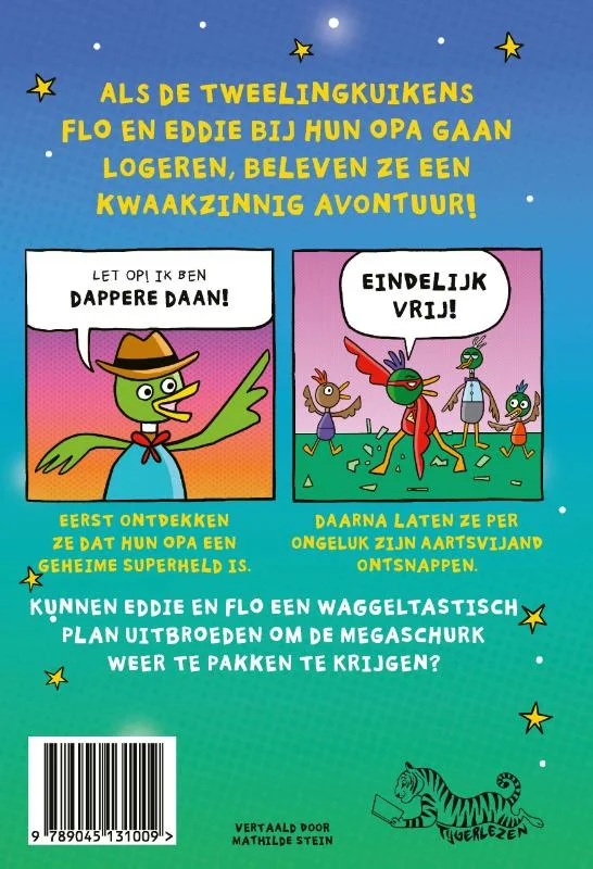 Evil Duck en de veer van fortuin achterkant achterflap synopsis samenvatting cover omslag kaft tijgerlezen