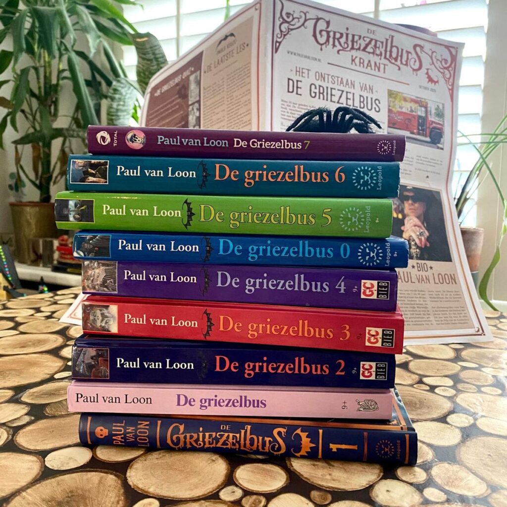 Alle boeken De Griezelbus Paul van Loon voorkant covers omslag kaft griezelbuskrant
