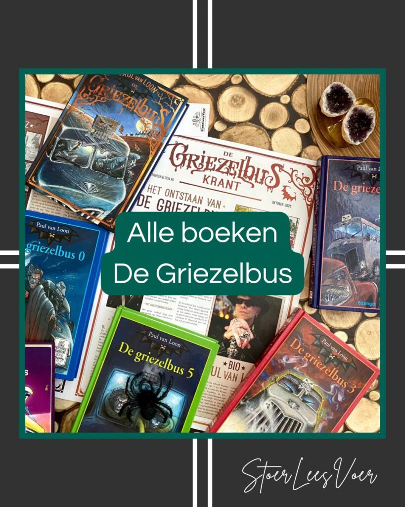 Alle boeken De Griezelbus Paul van Loon voorkant covers omslag kaft griezelbuskrant