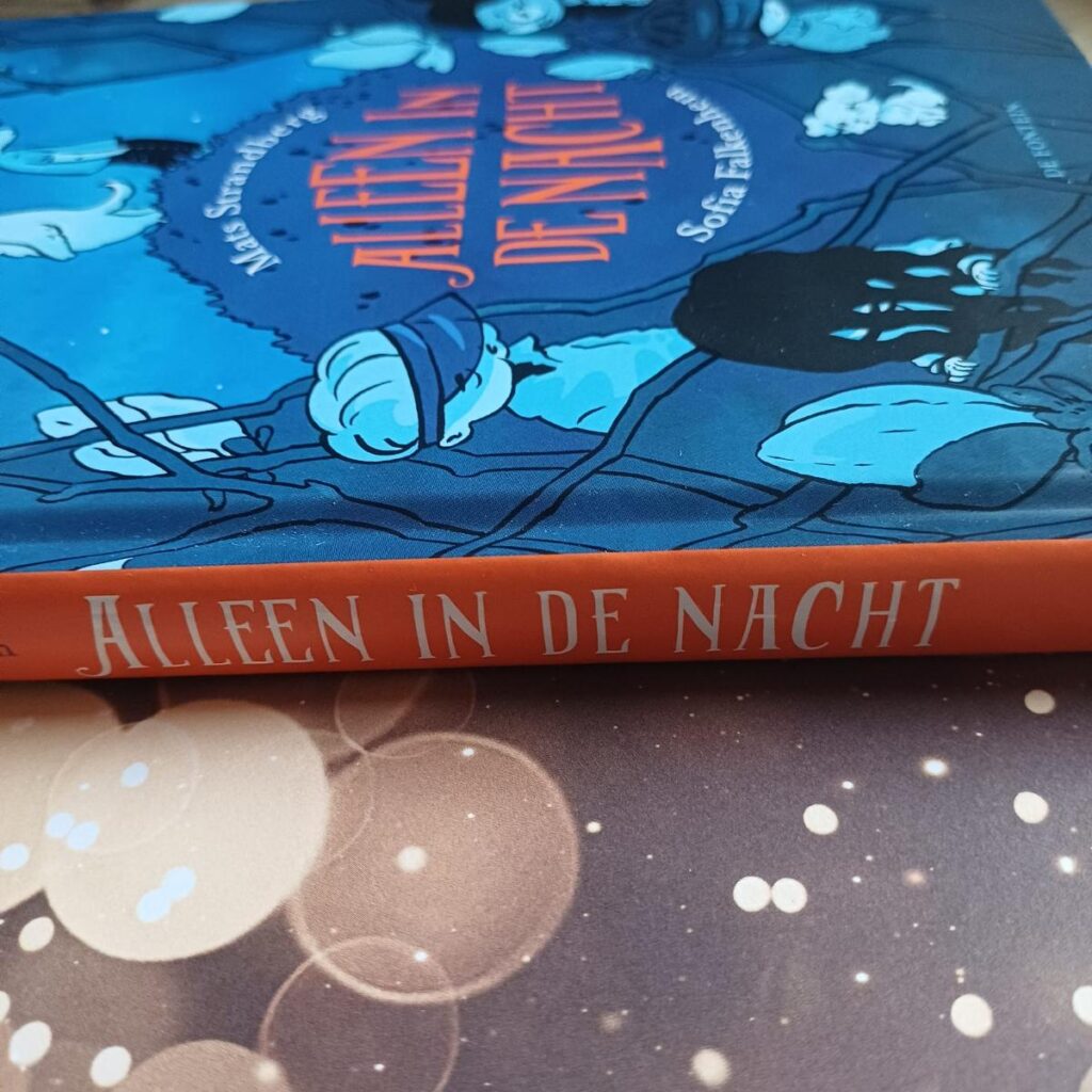 zijkant Alleen in de nacht voorkant cover omslag kaft