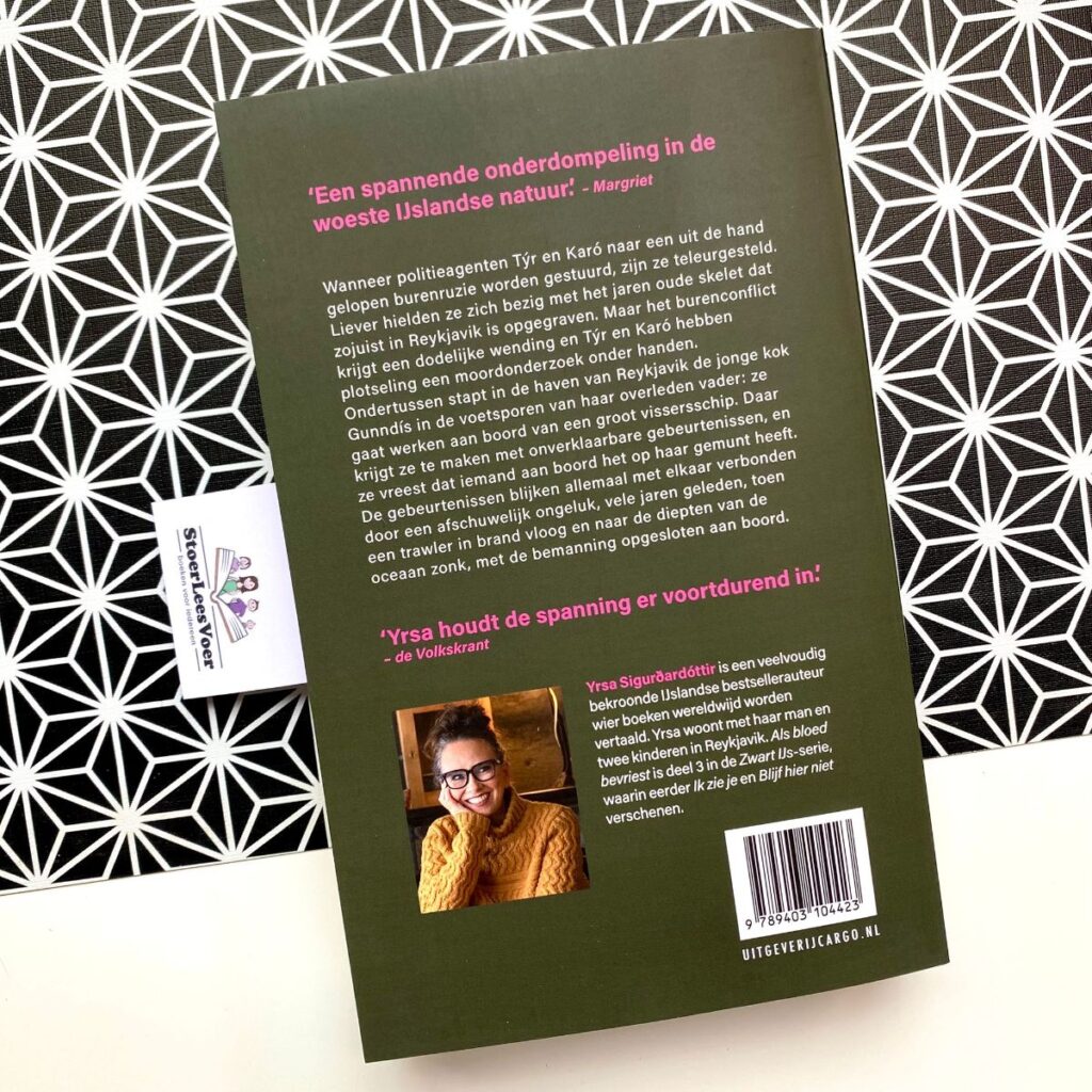 Als bloed bevriest yrsa sigurdardottir achterkant achterflap synopsis samenvatting cover omslag kaft zwart ijs 3