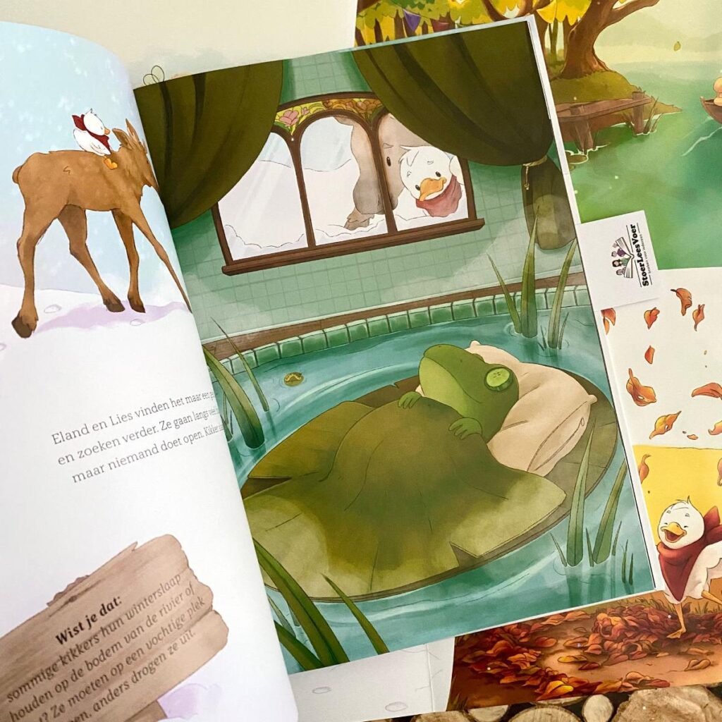 kikker lieve lies ontdekt de winterslaap