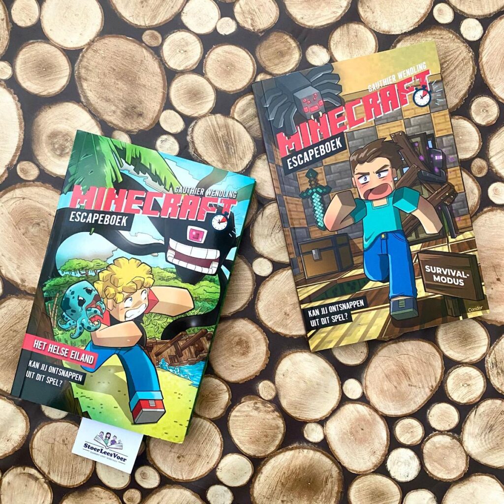 Minecraft escapeboek het helse eiland deel 1 2 voorkant cover omslag kaft boek