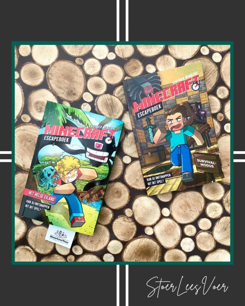 Minecraft escapebook het helse eiland deel 1 2 voorkant cover omslag kaft boek