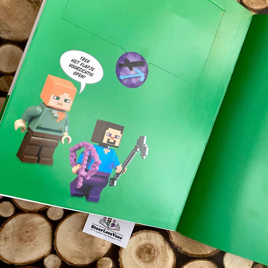 inhoud boek met bouwstenen en gamen noob