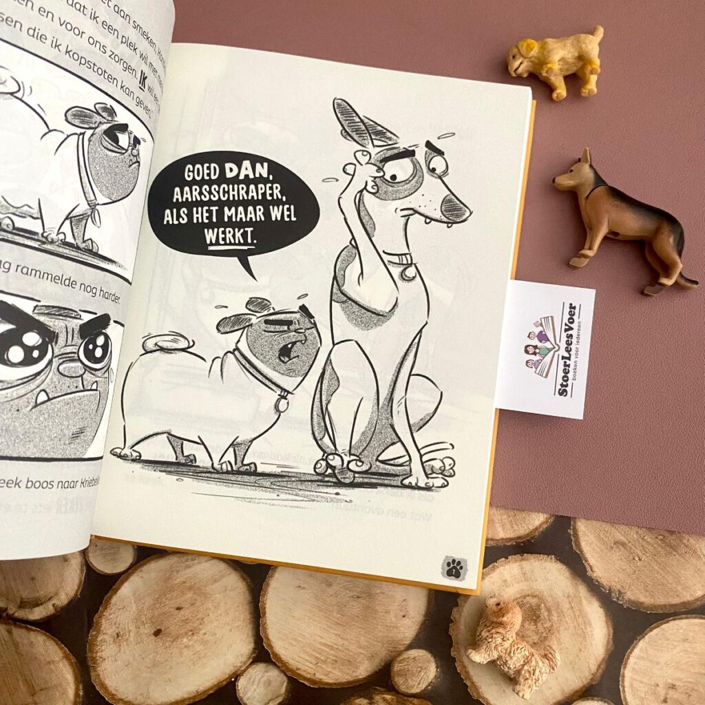 Mopperhond & Kriebelkont illustratie en tekst