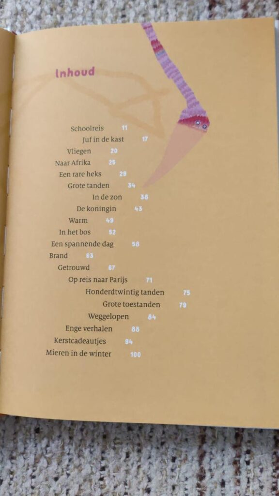 schutblad en inhoudsopgave Hoe was het op school, Samme?