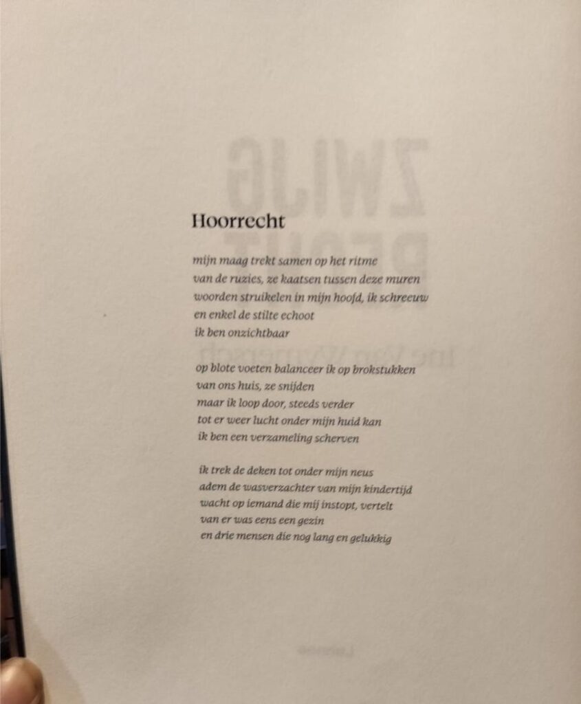 mooi gedicht Zwijgrecht