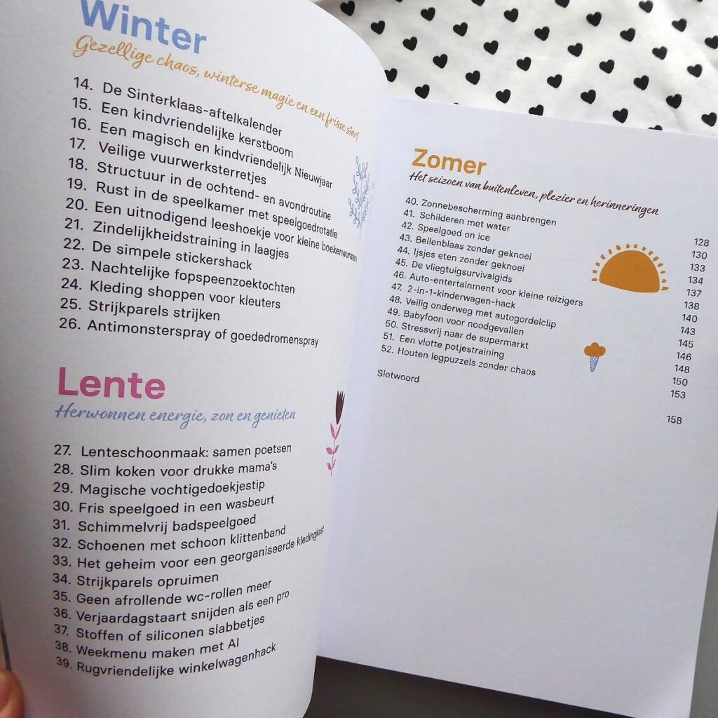 slim moederen inhoud seizoenen