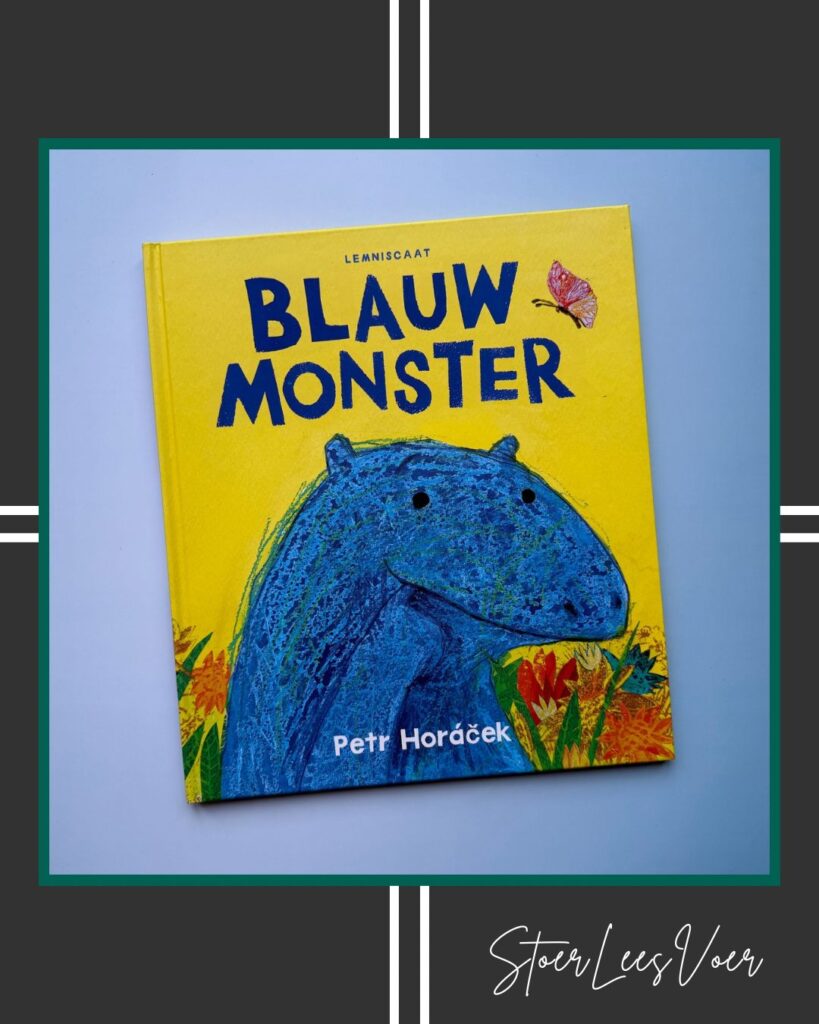 blauw monster voorkant cover omslag kaft prentenboek