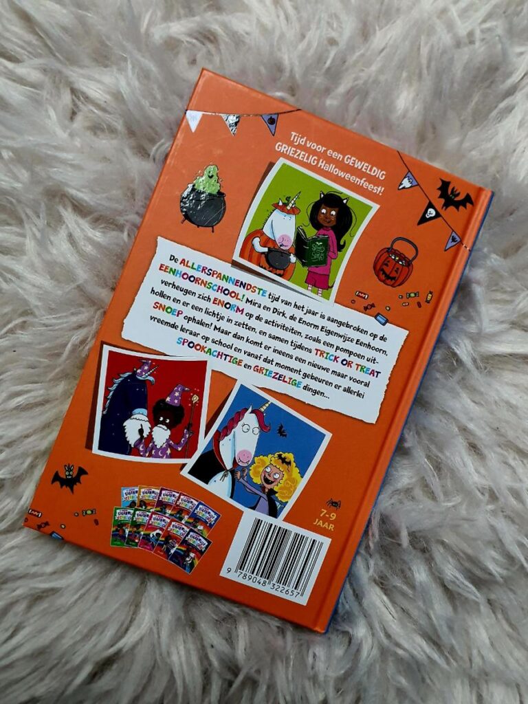 De spookachtige verrassing De enorm eigenwijze eenhoorn 11 achterkant samenvatting kaft synopsis