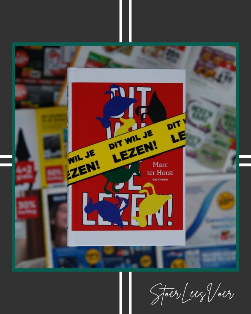 voorkant cover omslag kaft Dit wil je lezen met SLV kader en reclame folders op de achtergrond