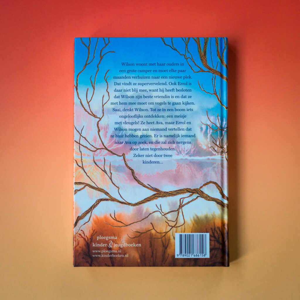 Een meisje met vleugels - achterkant