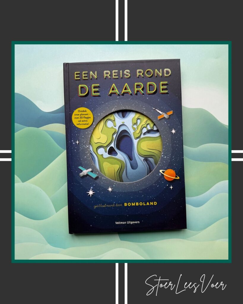 Een reis rond de aarde voorkant cover omslag kaft weetjesboek planeet jeugd