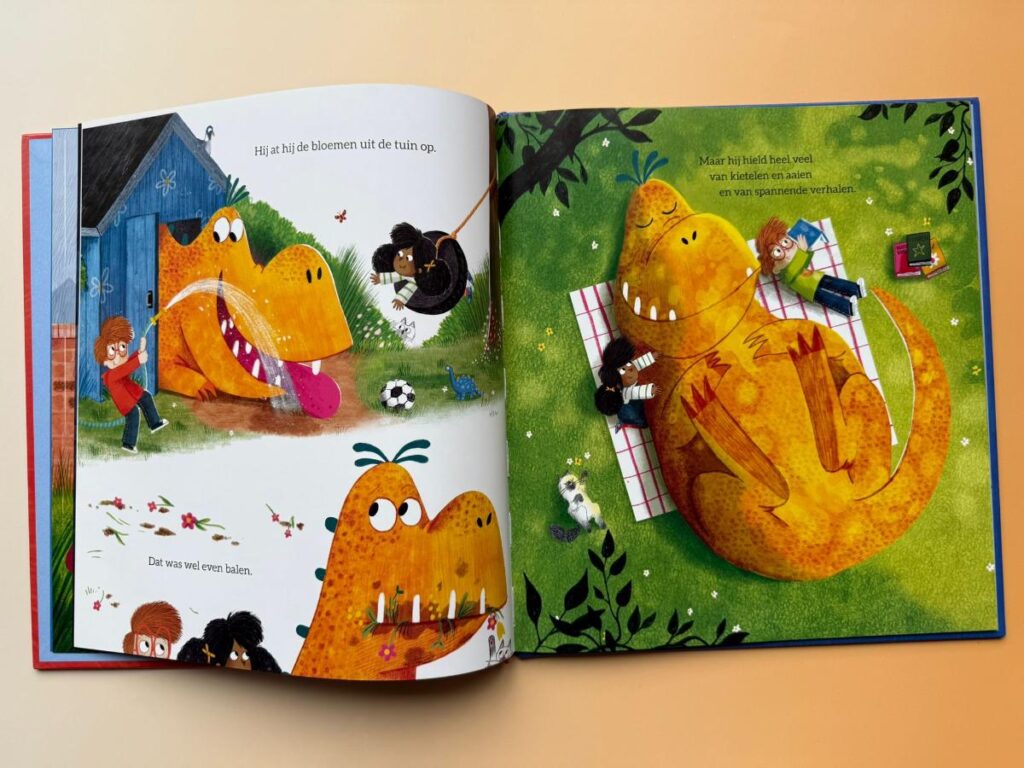 er woont een dino in de schuur