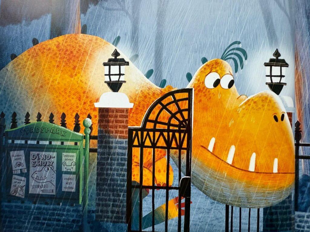 dinosaurus in het park