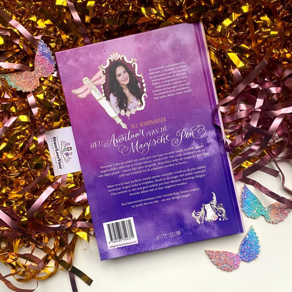 Het avontuur van de magische pen jill schirnhofer jeugdboek achterkant achterflap synopsis samenvatting cover omslag kaft