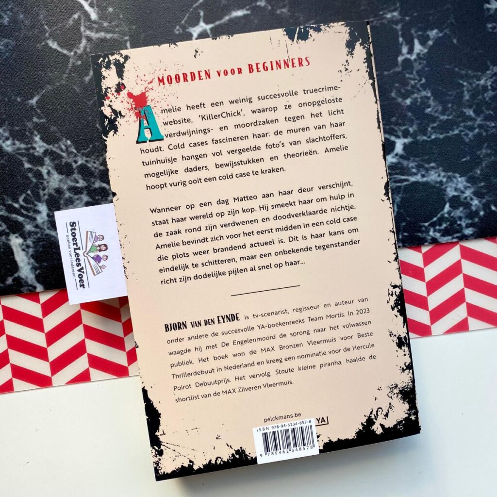 Het meisje dat niet sterven wou moorden voor beginners bjron van den eynde achterkant achterflap synopsis samenvatting cover omslag kaft