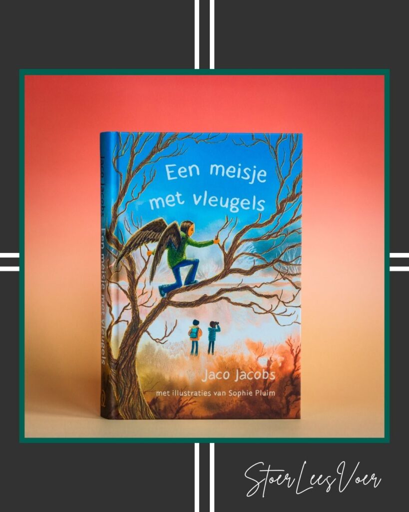 Een meisje met vleugels - voorkant cover omslag kaft - StoerLEesVoer kader