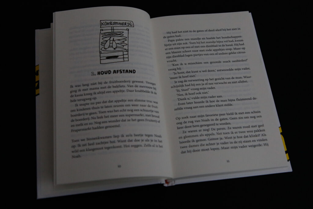 bladspiegel 1/3 hoofdstuk 2 houd afstand met kleine hoofdstuk illustratie